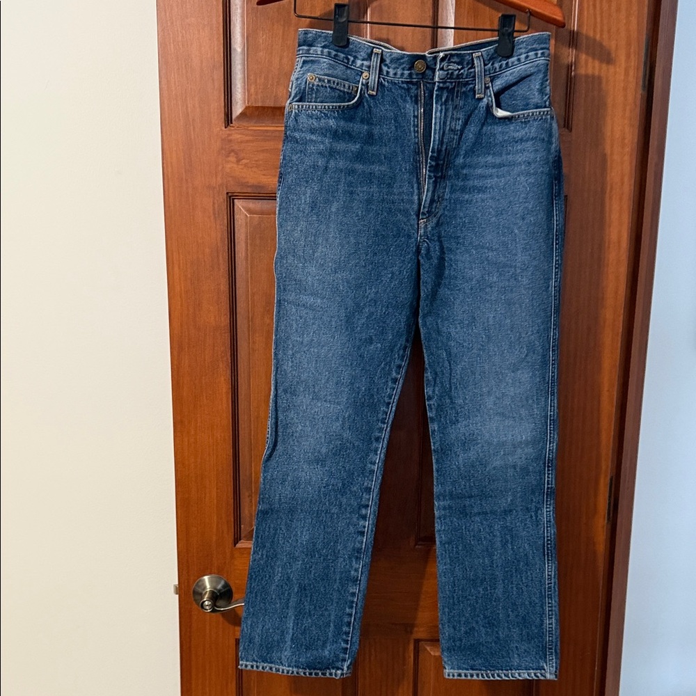 Agolde Women's Blue Straight Jeans
